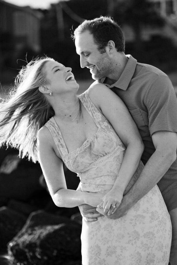 couple on beach documentary style photography wedding and engagement