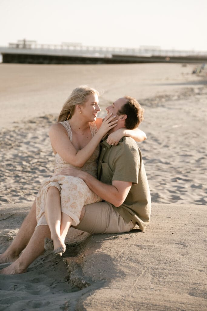 couple walking on beach documentary style photography wedding and engagement