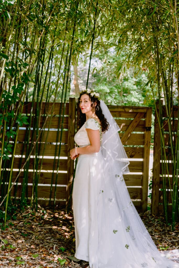 portrait of bride on wedding day charleston documentary wedding photographer