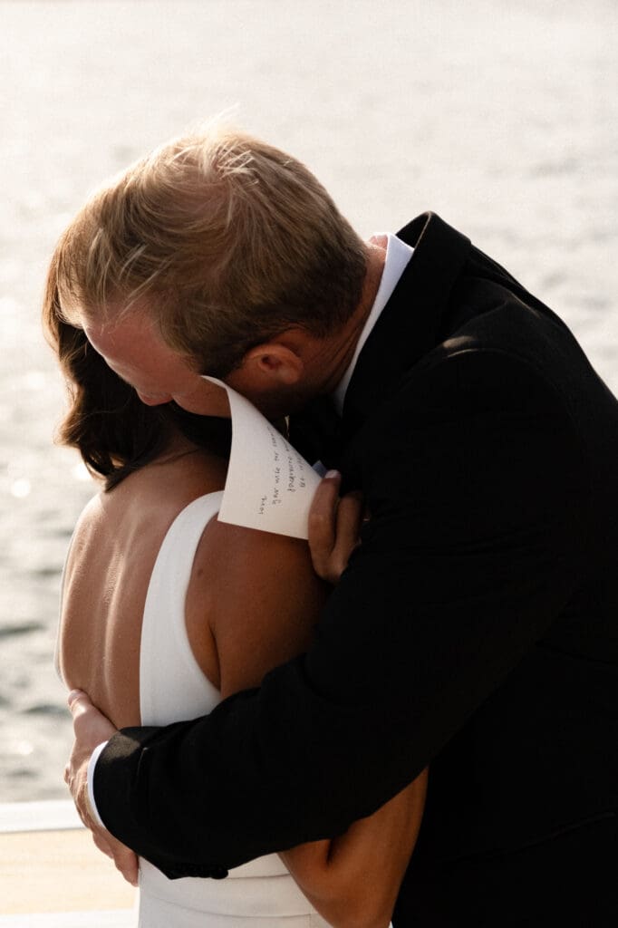 bride and groom editorial style portraits on boat shem creek charleston south carolina