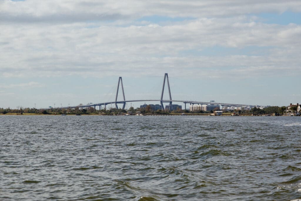 charleston sc ravanel bridge view from shem creek