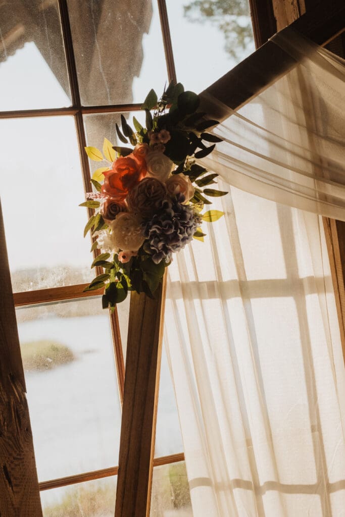 Lighting at Boone Hall's Cotton Dock at sunset